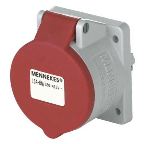 3385 Mennekes MENNEKES CEE-Anbausteckdose TwinContact 16A 5p 40 Produktbild Front View L