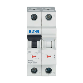 278675 Eaton FAZ-C20/1N Leitungsschutz- schalter 1pol. + N 20A Produktbild