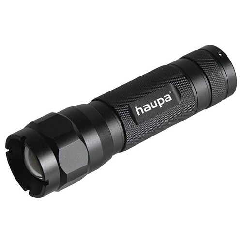 130312 HAUPA LED Taschenlampe 3W 120Lm Focus Torch Produktbild Front View L
