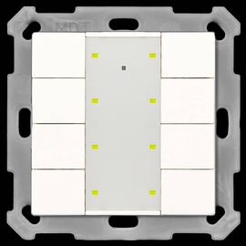 RF-TA55A8.01 MDT KNX RF Funk Taster 8-fach Plus mit Aktor reinweiß glänzend Produktbild