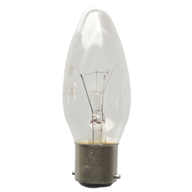 40861 Scharnberger Kerzenlampe Ba22d 40W klar Produktbild front M