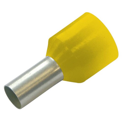 270910 HAUPA Aderendhülse 6/12mm gelb für kurzschlusssichere Leitungen Produktbild Front View L