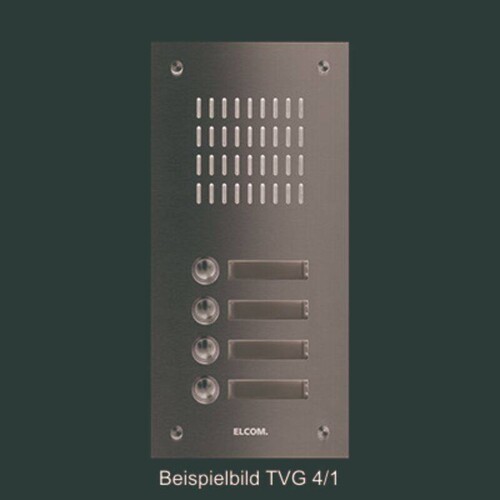 110.318.0 ELCOM TVG-3/1 UP Türstation UP Edelstahl matt mit 3 Ruftaster Produktbild Front View L