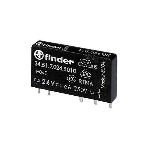 34.51.7.024.5010 FINDER Steck-/Print- relais Printrelais 5mm 6A 1We 24VDC Produktbild