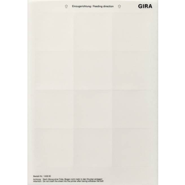 145800 GIRA Beschriftungsbögen 62,0x62,0 mm Zubehör Produktbild