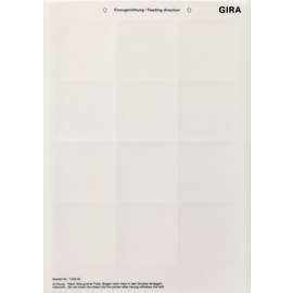 145800 GIRA Beschriftungsbögen 62,0x62,0 mm Zubehör Produktbild front M
