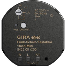 542300 GIRA Funk Schalt Tastaktor Mini 1fach Gira eNet Produktbild