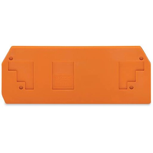 283-328 Wago 2 LeiterFV Abschlussplatte orange (VPE 50 Stk) Produktbild Front View L