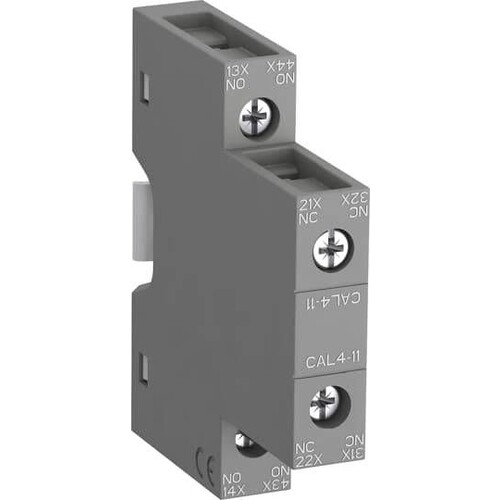 1SBN010120R1011 ABB CAL4-11 Hilfskontakt block seitlich für Schütze AF09...AF38 Produktbild Front View L