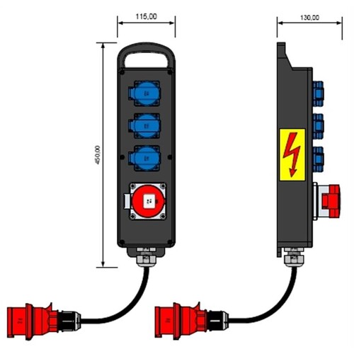 92004649 E-Term Vollgummiverteiler BL Z16001-3 Produktbild Front View L