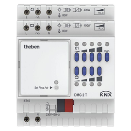 4930270 Theben THEBEN KNX DMG2T Universaldimmaktor 2fach Grundgerät REG Produktbild