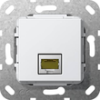 569503 GIRA MJ RJ45 Cat 6A 10GB Gender Changer Einsatz Reinweiß Produktbild