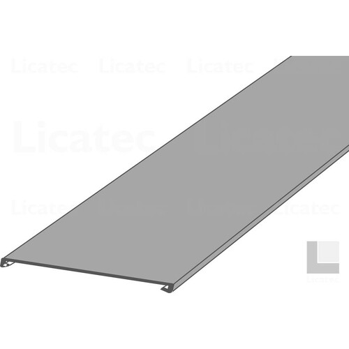 5515-1 Licatec Deckel 120mm zu Verdrahtungskanal RAL7030 grau Produktbild Front View L