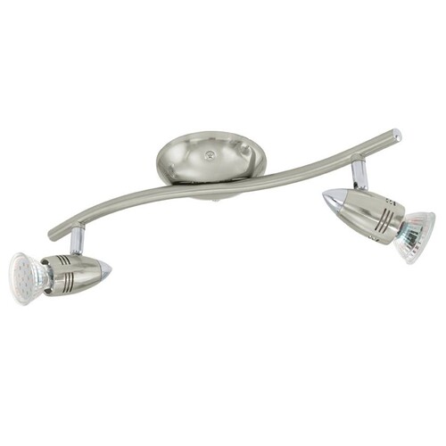 92642 EGLO WELLE/2 NICKEL M/CHROM'MAGNUM LED' Produktbild Front View L