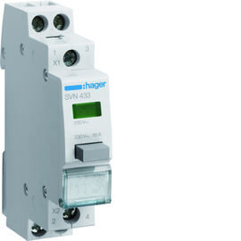 SVN433 HAGER Druckschalter 16A 2S 230V AC LM gr. 1PLE Produktbild front M