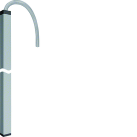 DAF802000ELN HAGER DA200 mit Schlauch 2000mm, nat.elox. Produktbild front M