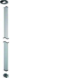 DAK803400ELN HAGER DA200 Klemmtechnik 3400mm, nat.elox. Produktbild front M