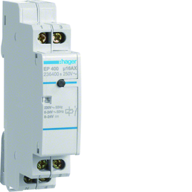 EP400 HAGER Elek .Fernschalter 1S 230V und 8 bis 24V Produktbild front M