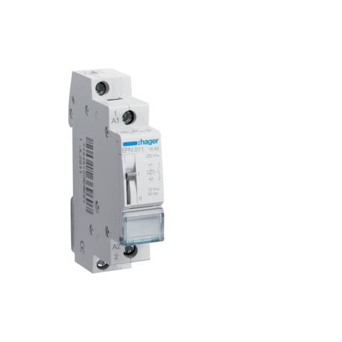 EPN511 HAGER Fernschalter 1S 12V AC 16A Produktbild Front View L