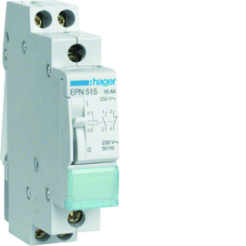 EPN515 HAGER Fernschalter 1S + 1Ö 230V AC 110V DC 16A Produktbild front M