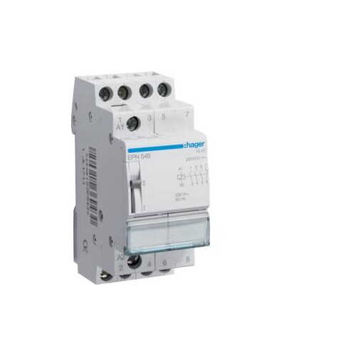 EPN546 HAGER Fernschalter 3S + 1Ö 230V AC 110V DC 16A Produktbild Front View L