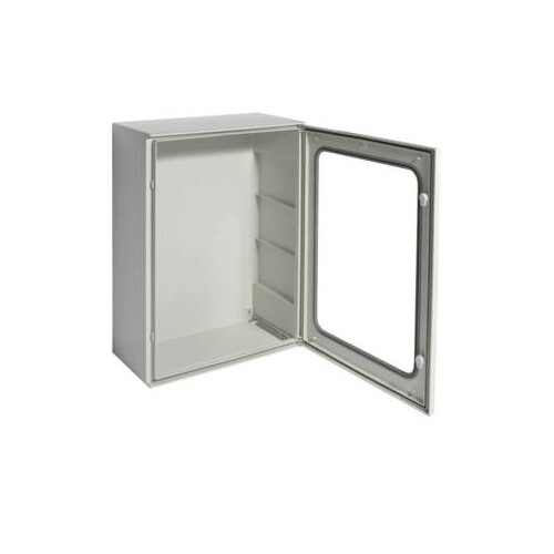 FL279B HAGER Orion Schrank,SKII,Klars.tür 800x600x300 Produktbild Front View L