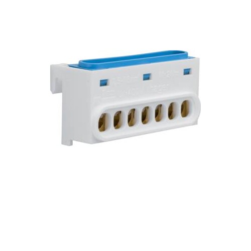 GZ07N HAGER N-Klemme,1x7 Klemmstellen,IP2X,blau Produktbild Front View L