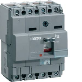HNA101H HAGER Leistungsschalter x160 4P 40kA 100A Produktbild