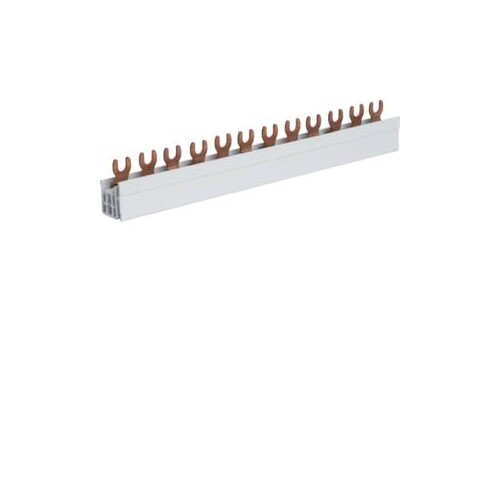 KDN363A HAGER Phasenschiene 3P Gabel 10mm² 63A 12M Produktbild Front View L
