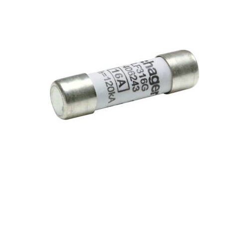 LF316G HAGER Sicherung 10x38 gG 16A Produktbild Front View L