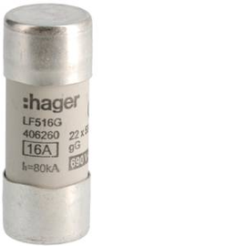 LF516G HAGER Sicherung 22x58 gG 16A Produktbild