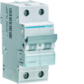 MCN202 HAGER LS-Schalter 2polig 6kA C-2A 2M Produktbild front M