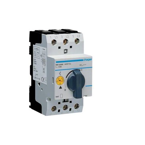 MM506N HAGER Motorschutzschalter 1,0-1,6A 230/400V Produktbild Front View L