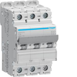 NSN310 HAGER LS-Schalter 3polig, D-10A, 25kA Produktbild