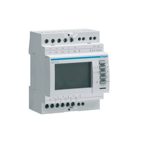 SM101E HAGER REG Mulitifunktionsmessgerät Produktbild Front View L