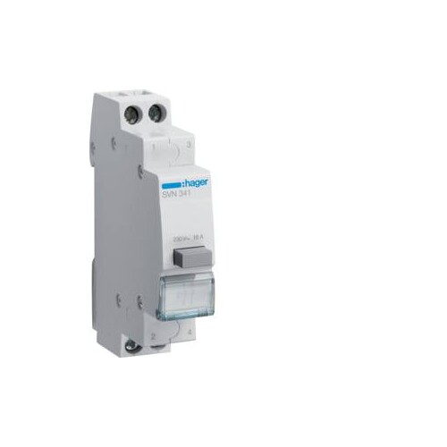 SVN341 HAGER Taster 16A 2Ö 230V AC 1PLE Produktbild Front View L