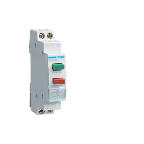 SVN371 HAGER Doppeltaster 16A 2S 230V AC 1PLE Produktbild Front View L