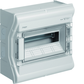 VE112PN HAGER Vector IP65, 1x12 PLE, UV-stabil, LE Produktbild front M