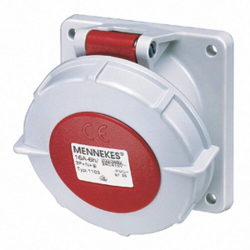 1173 Mennekes MENNEKES CEE-Anbausteckdose TwinContact 16A 5p 40 Produktbild Front View L