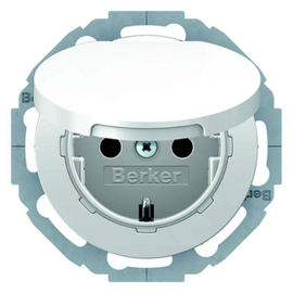 47442089 Berker BERKER R.x SSD mit Klappdeckel und Berührungsschutz, polarw Produktbild