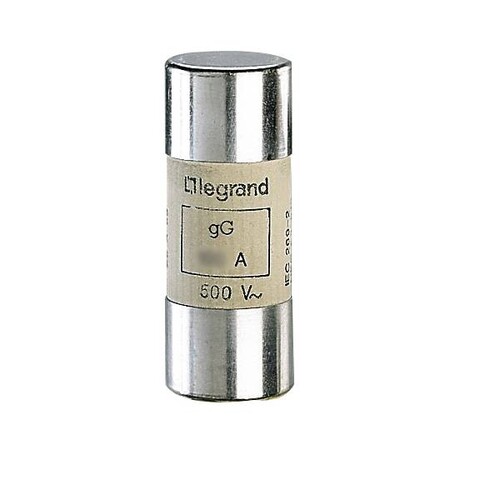 015350 Legrand Zylindersicherung 50A 22x58mm gG trägflink ohne Schlagbolzen Produktbild