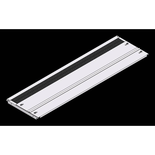 FL-E-U/1/AL Mehler Einfachflansch m. Moosgummi Alu-Kabeleinf. Breite E.unten Produktbild Front View L