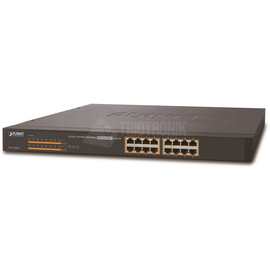GSW-1600HP Planet 16-Port 10/100/1000 19Zoll unman.Ethernet802.3at POE+ Switch Produktbild