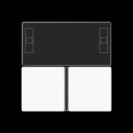 A4093TSAWW Jung KNX Tastensatz f. Kom fortregler Produktbild