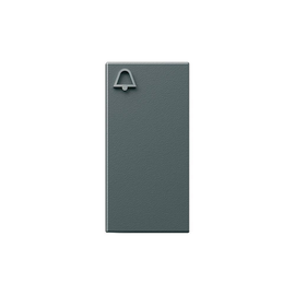029939 Siedle Ruftaste mit Glockensymbol DG Dunkelgrau Produktbild front M