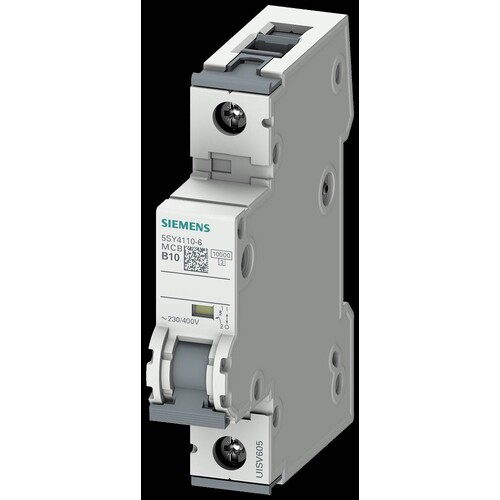 5SY4110-6 SIEMENS Leitungsschutzschalter 230/400V 10KA 1pol. B 10A T=70mm Produktbild