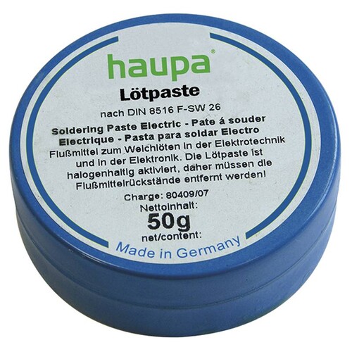 160090 Haupa Lötpaste 50g für Elektrotechnik Produktbild Front View L