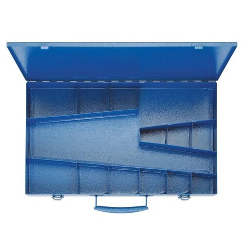 SK65L KLAUKE Stahlblechkasten leer blau 400x250x50mm Produktbild Front View L