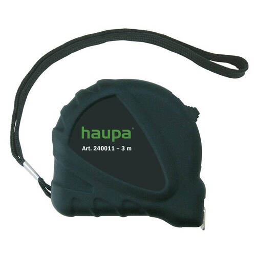 240011 HAUPA Maßband m. Federstahlband 3m Breite 13mm (Rollmeter) Produktbild Front View L