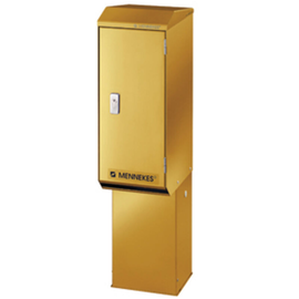 15681 Mennekes CombiTOWER Edelst. gelb m. Tür 1043x254x415mm,mit T Produktbild front M